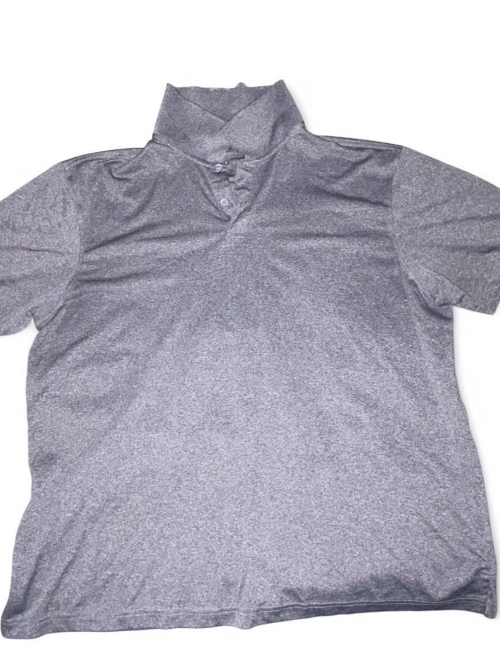 Large Mens Haggar Heather Gray Polo Shirt